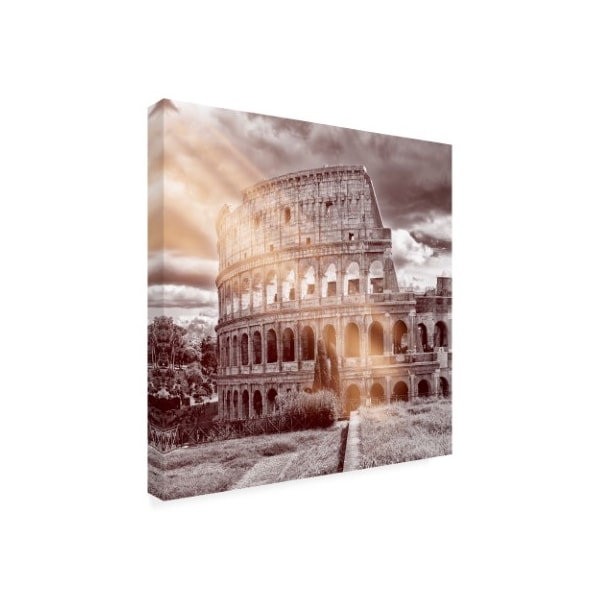 Philippe Hugonnard 'Dolce Vita Rome 3 Colosseum Of Rome IV' Canvas Art,14x14